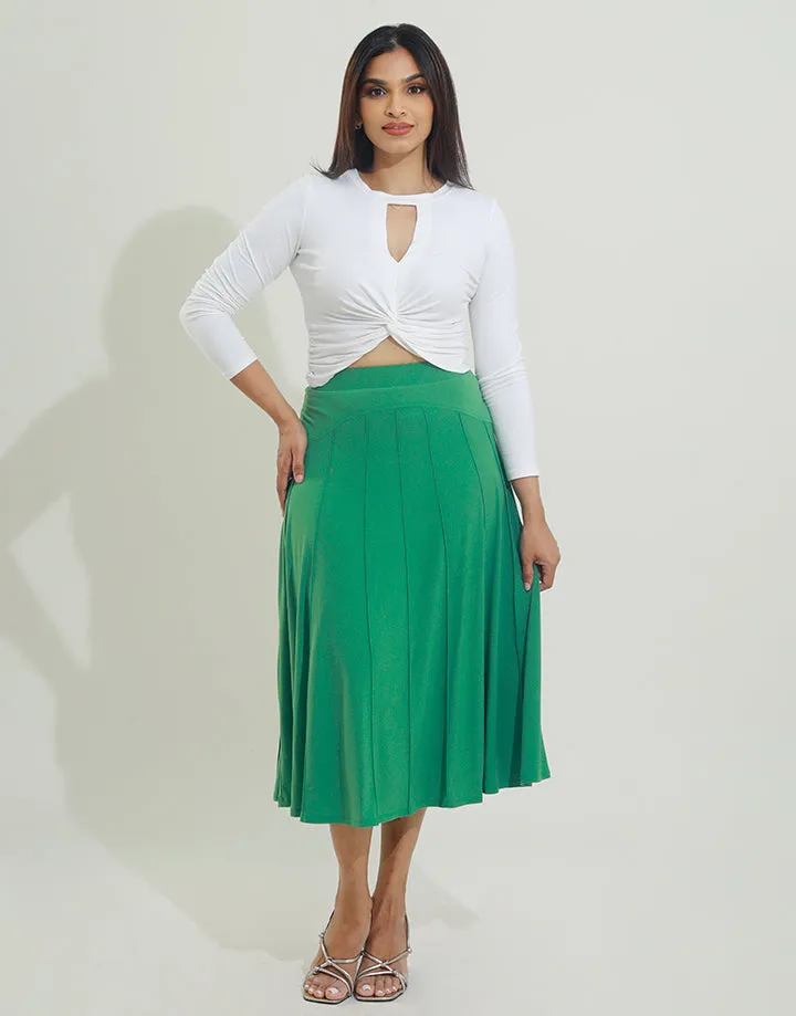 Stretch Hip A-Line Skirt