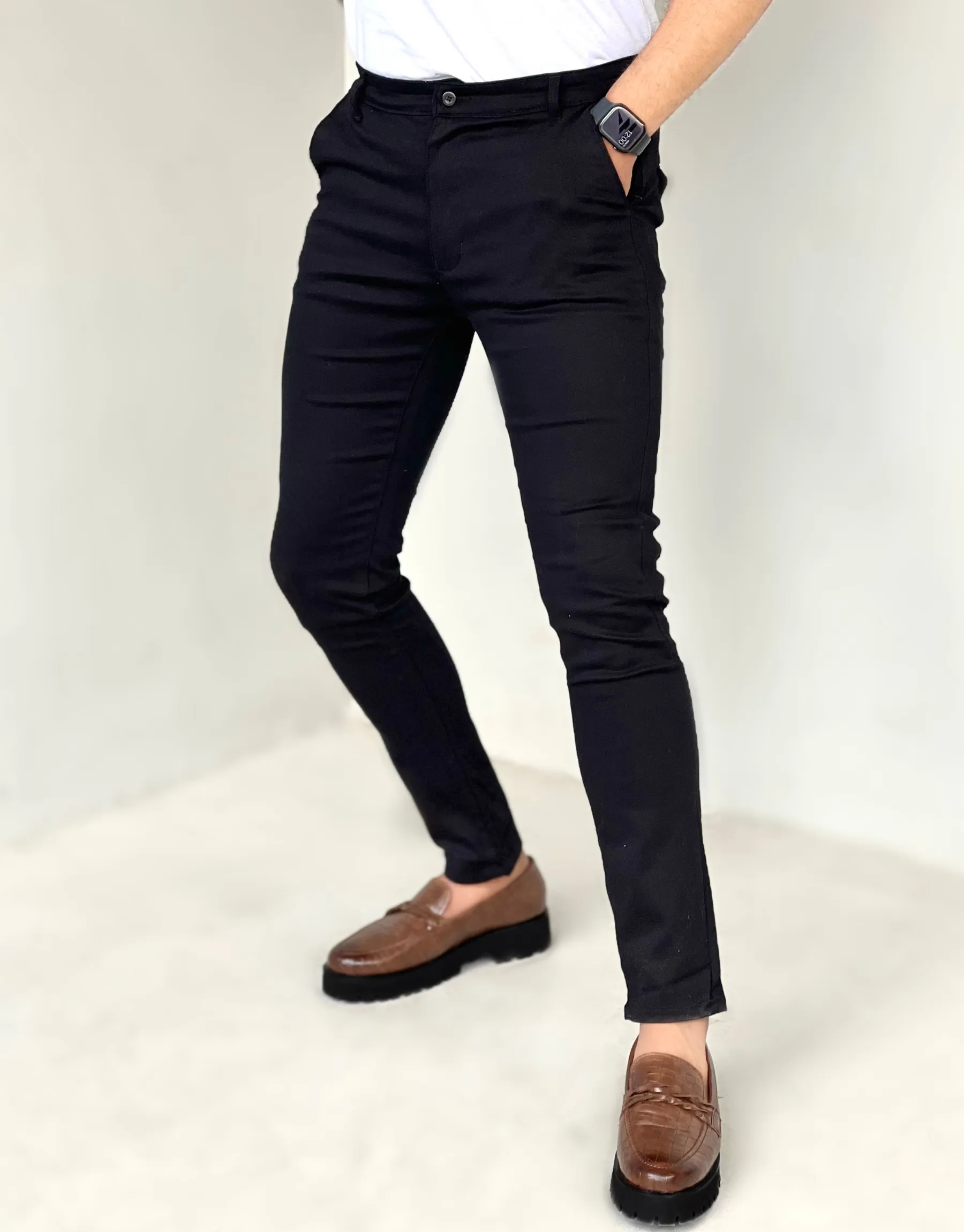 STRETCHABLE COTTON JET BLACK  N5.0