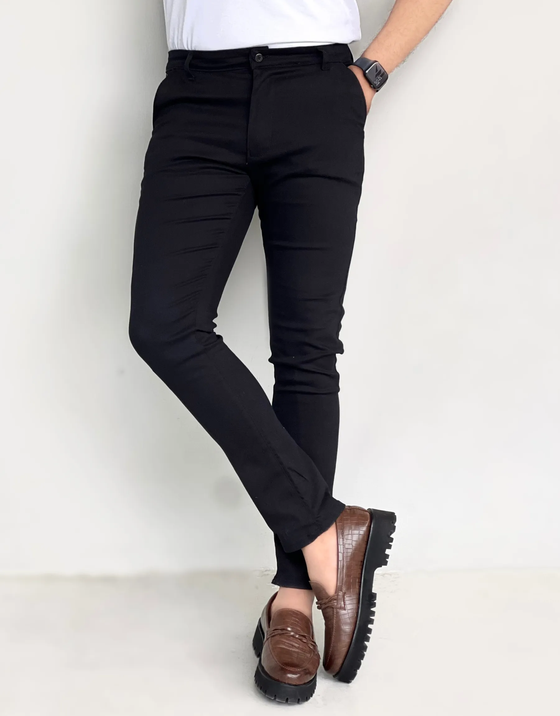 STRETCHABLE COTTON JET BLACK  N5.0
