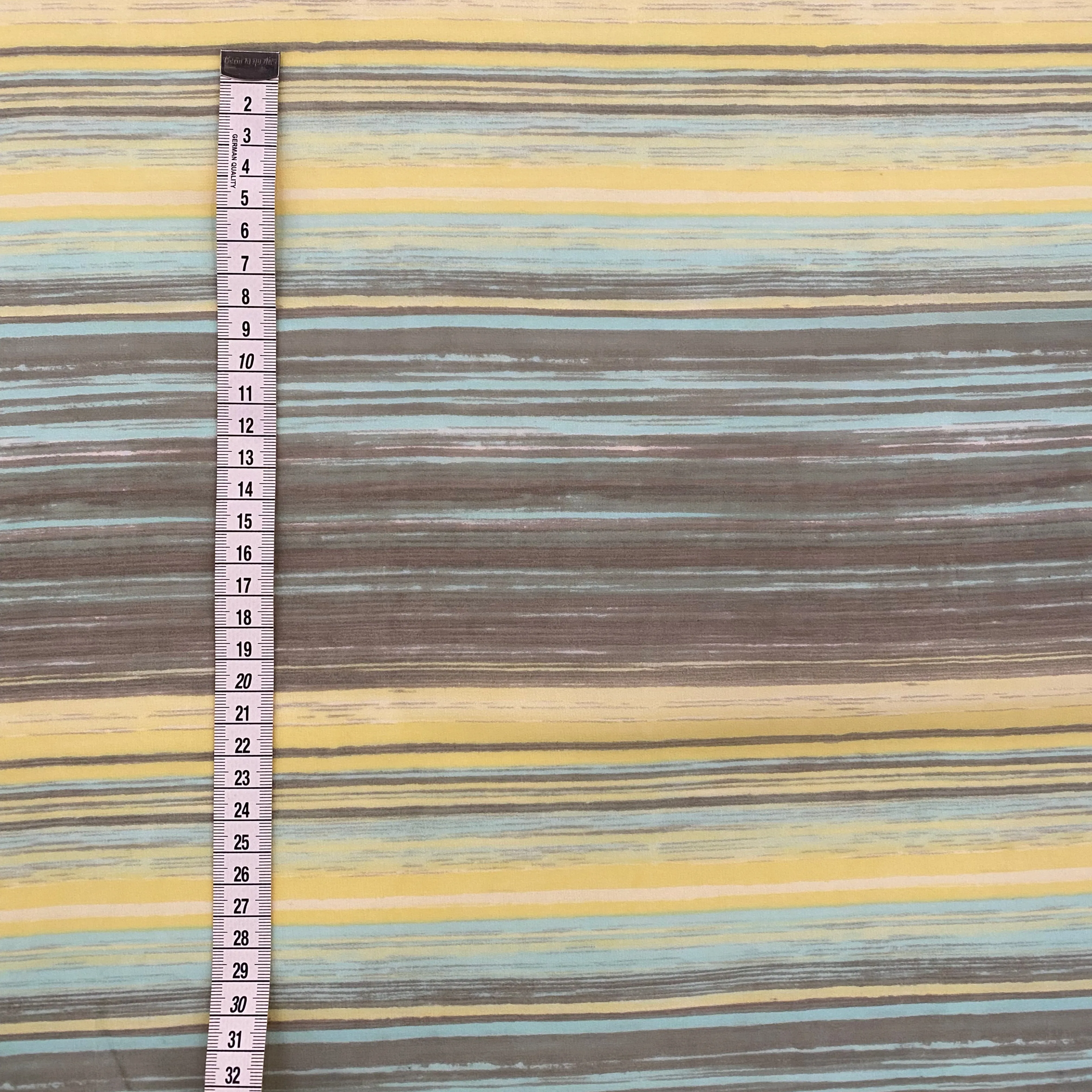 Striped Sheer Silk Chiffon - Seaside
