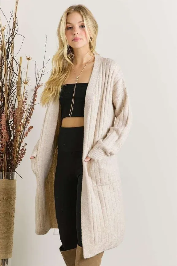 Super Soft Rib Knit Cardigan