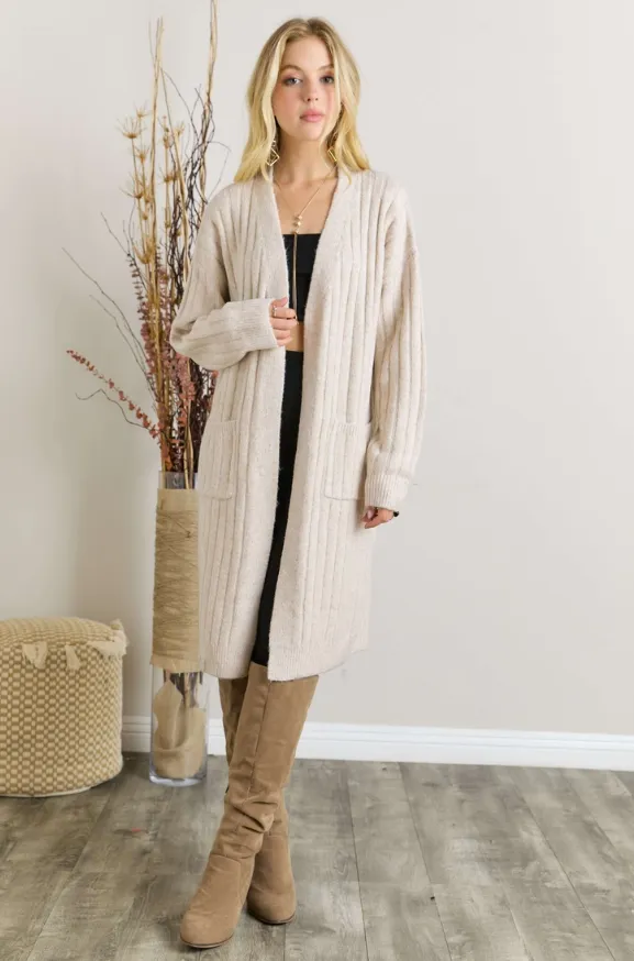 Super Soft Rib Knit Cardigan