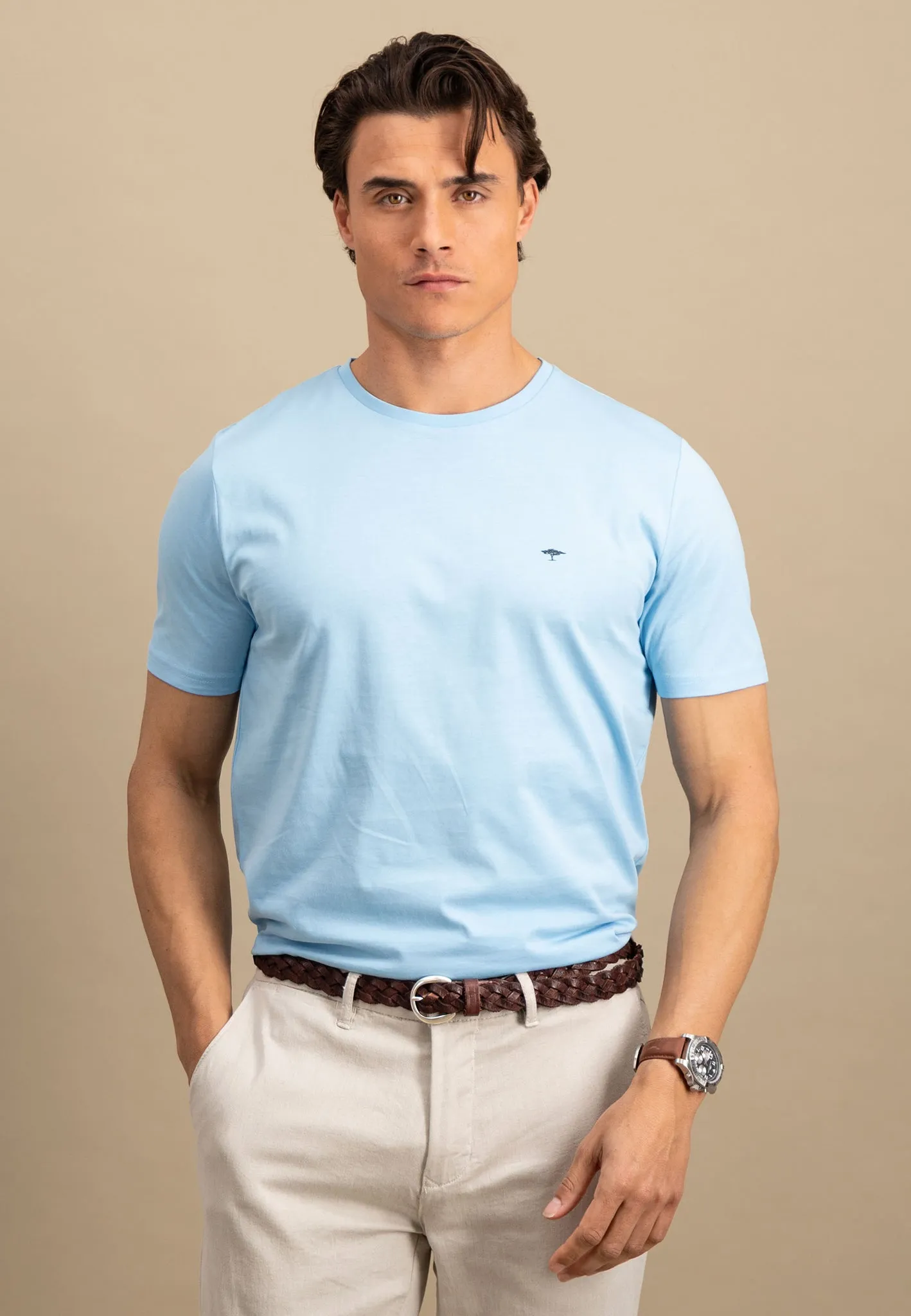 T-Shirt aus Baumwolle mit Rundhalsausschnitt