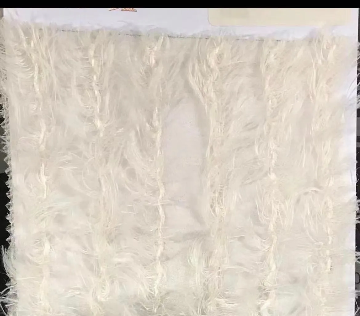 Tassel-Insert Chiffon - White