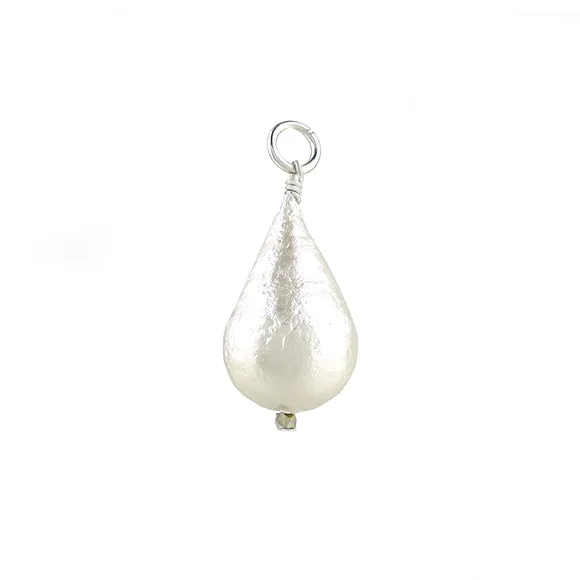 Teardrop Cotton Pearl Charm (WS)