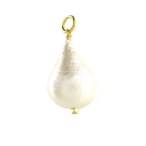 Teardrop Cotton Pearl Charm (WS)
