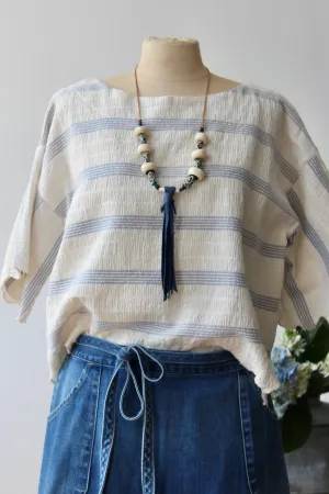 The Highlands Foundry Seersucker Stripe Top THF50