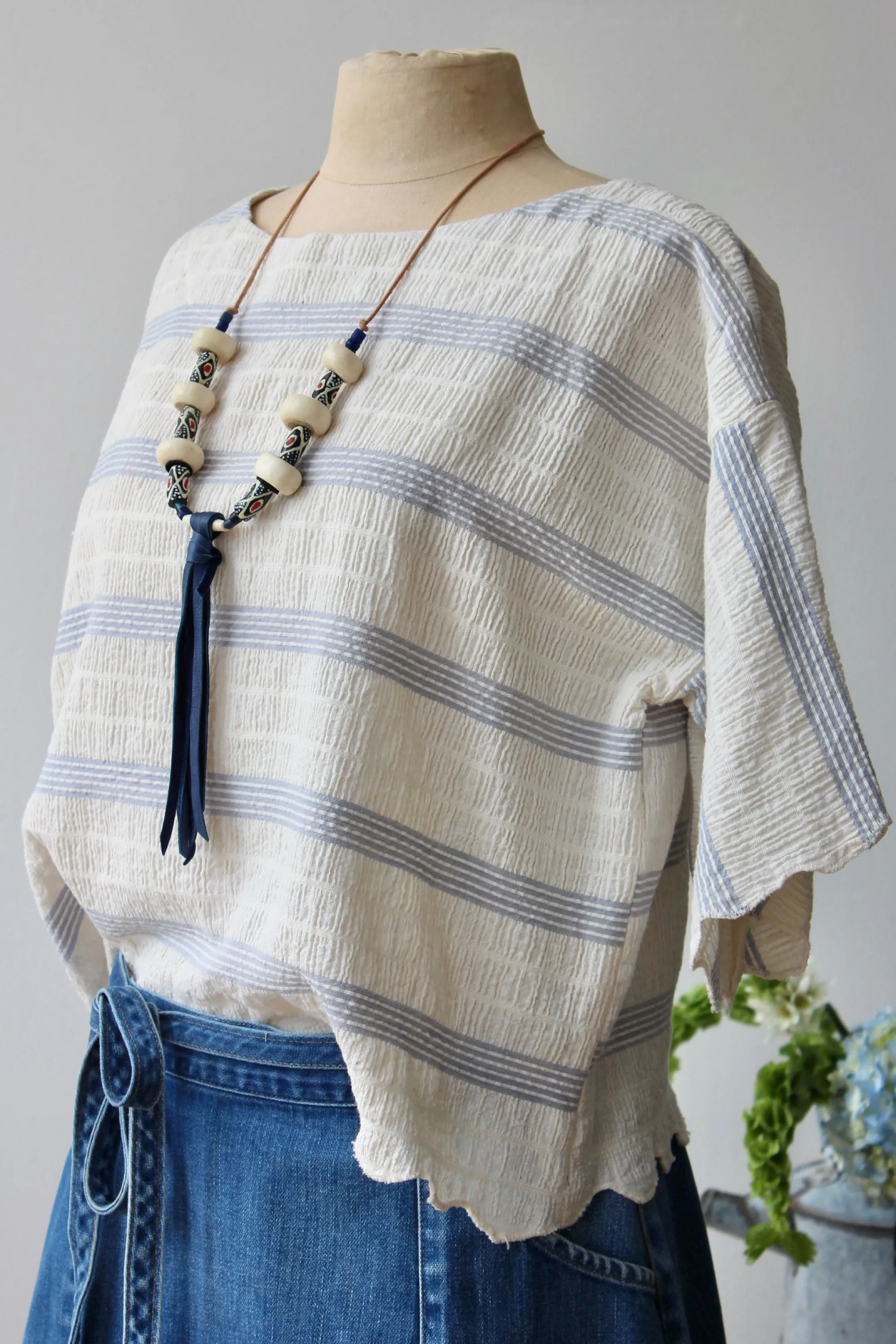 The Highlands Foundry Seersucker Stripe Top THF50