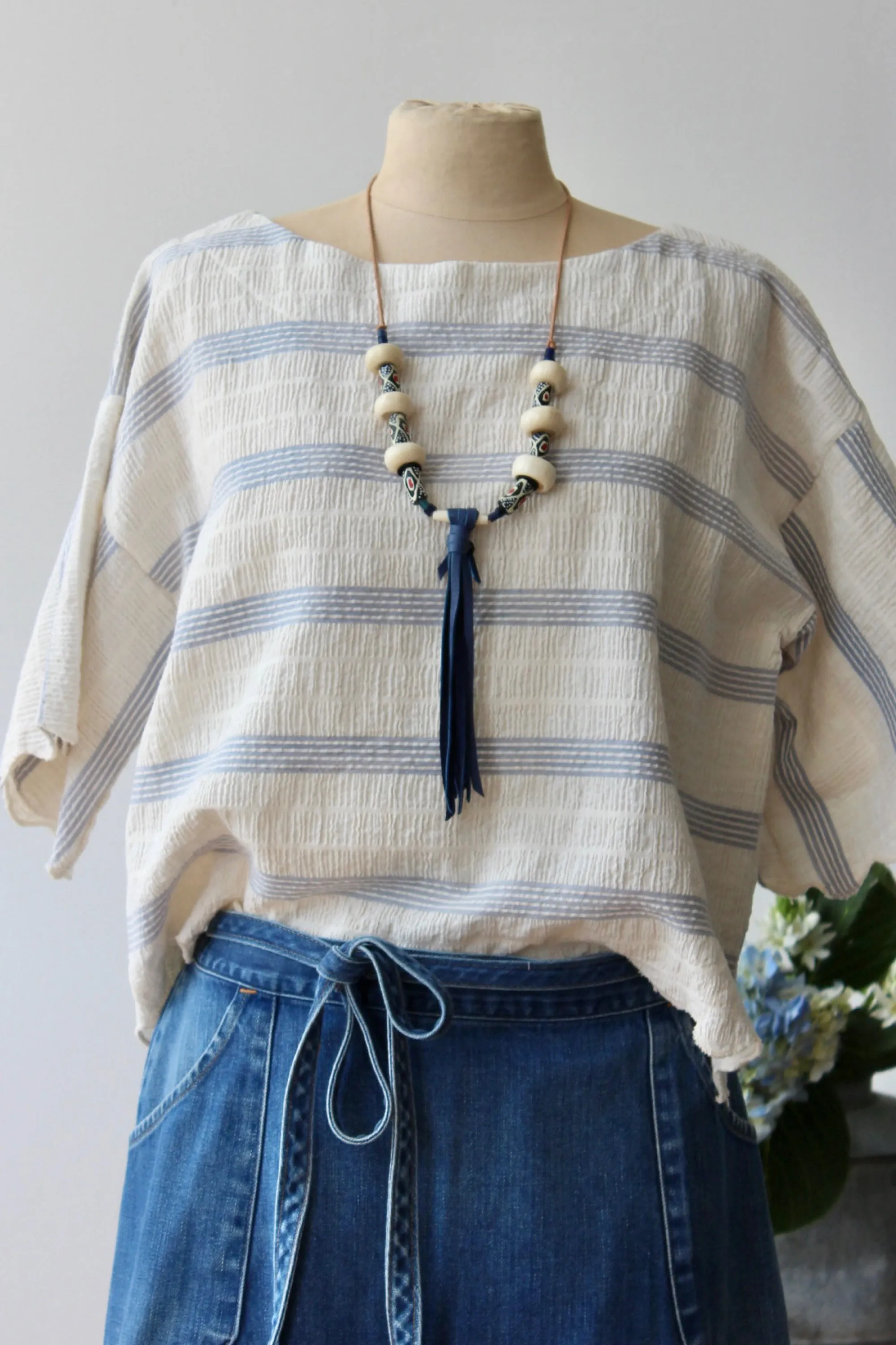 The Highlands Foundry Seersucker Stripe Top THF50