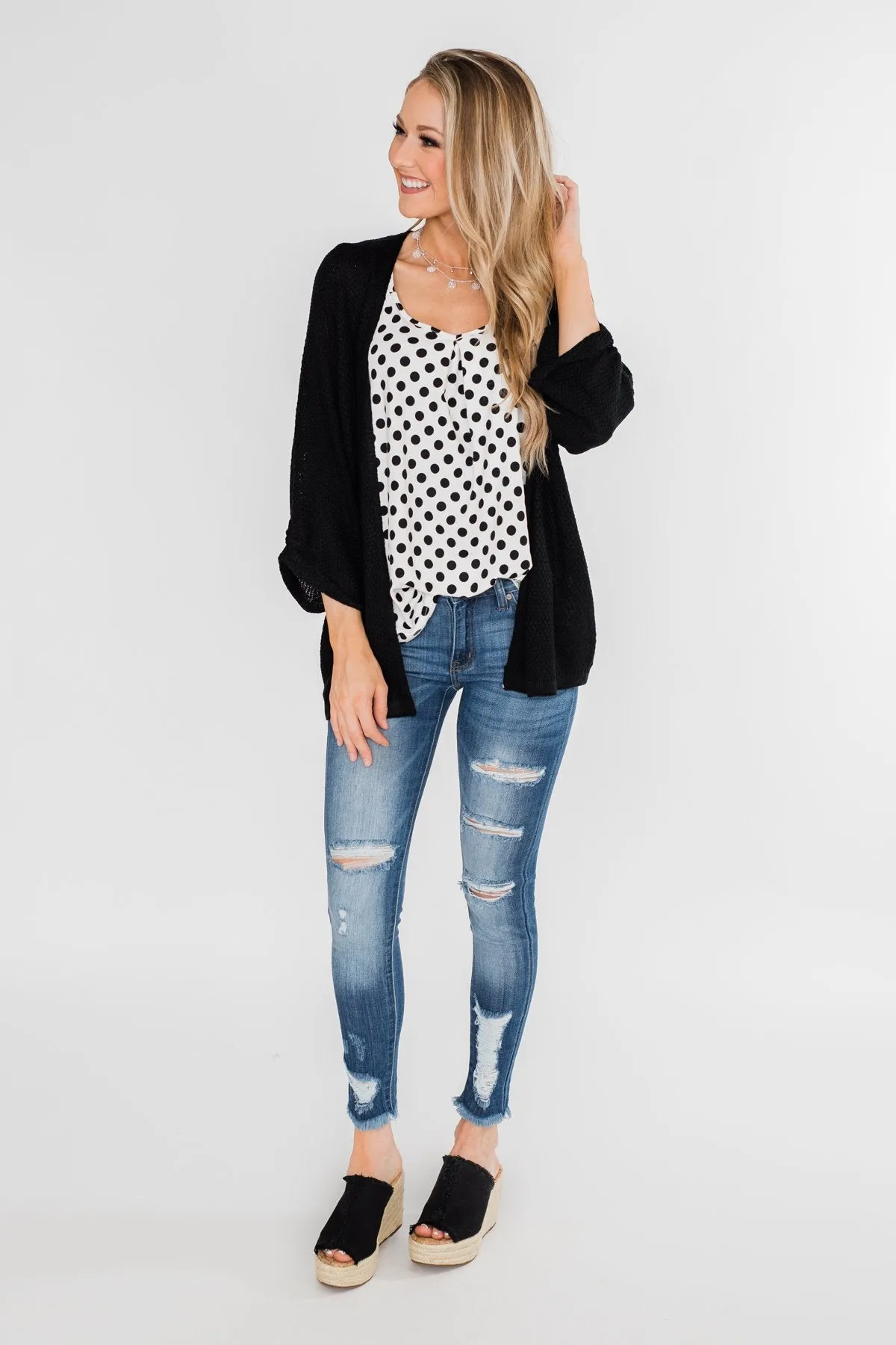 The Perfect Knit Cardigan- Black