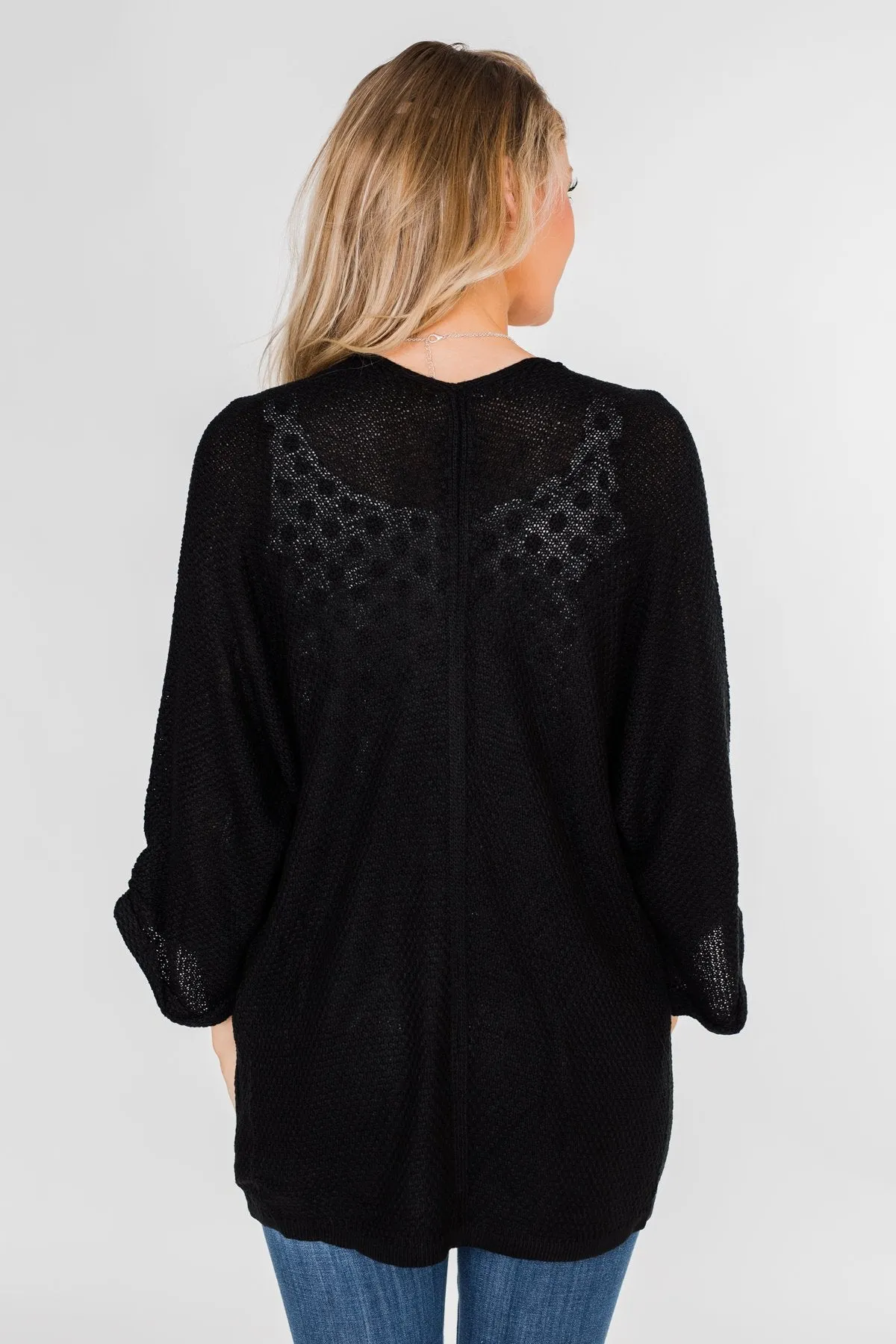 The Perfect Knit Cardigan- Black