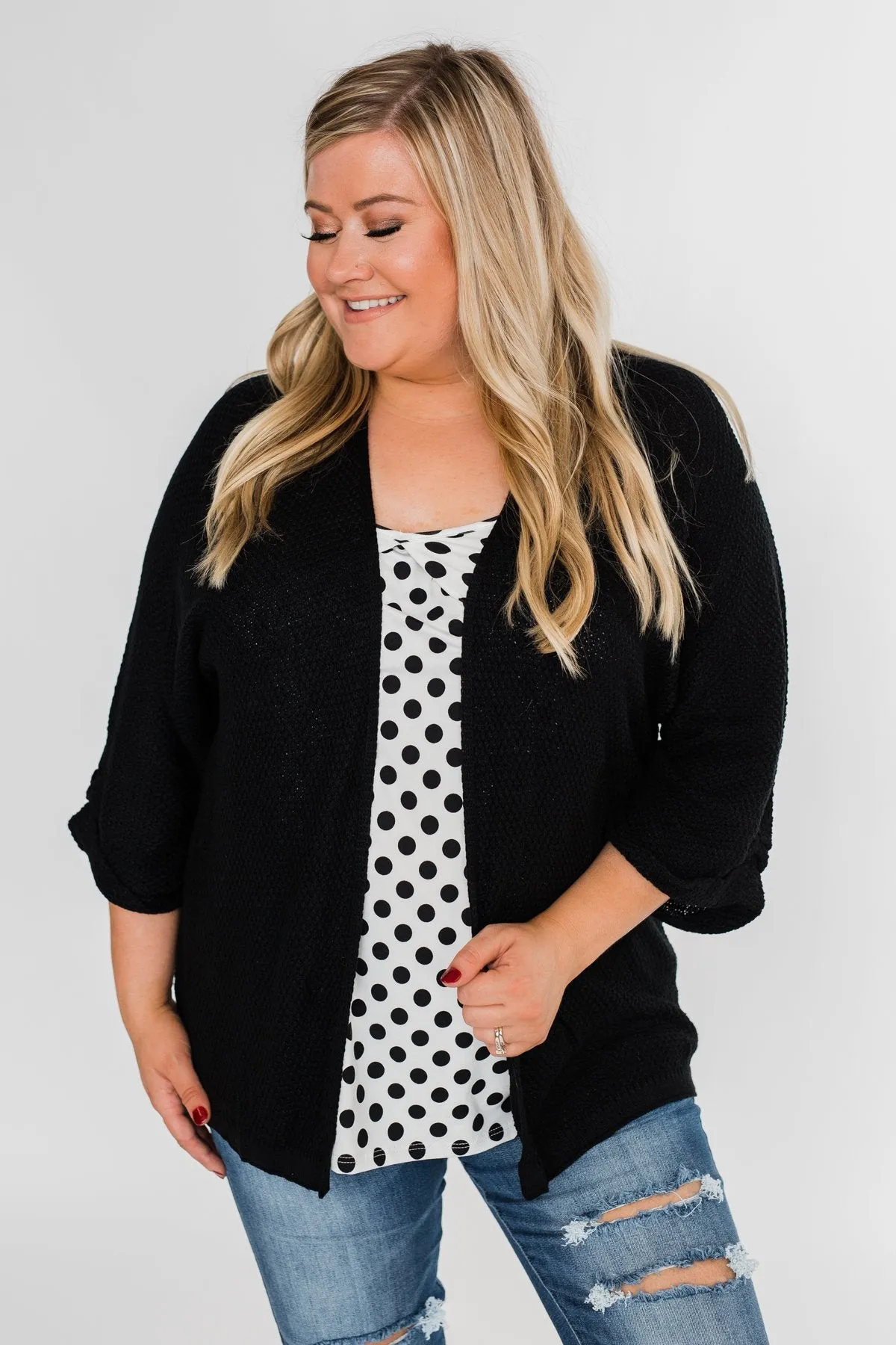 The Perfect Knit Cardigan- Black