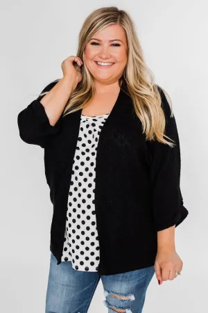 The Perfect Knit Cardigan- Black