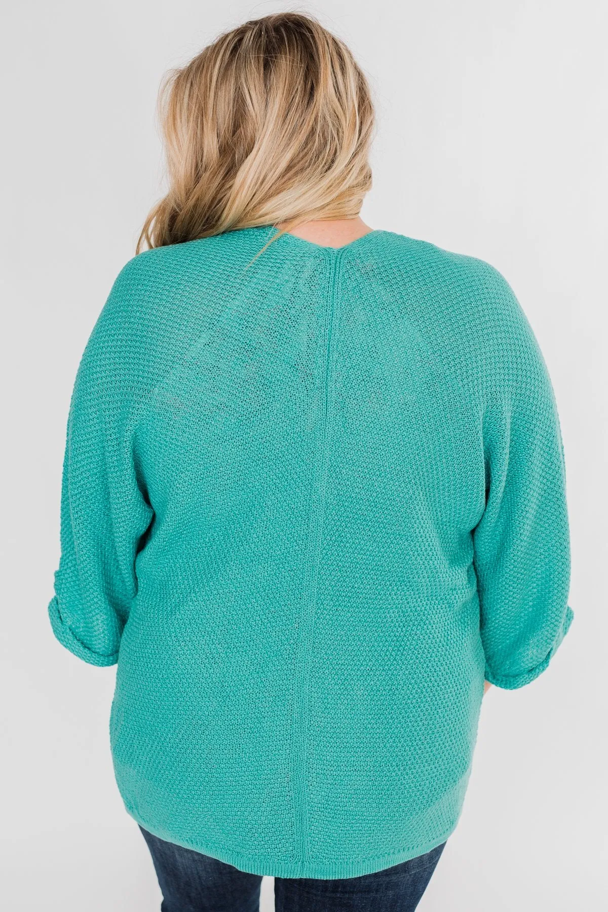 The Perfect Knit Cardigan- Deep Aqua