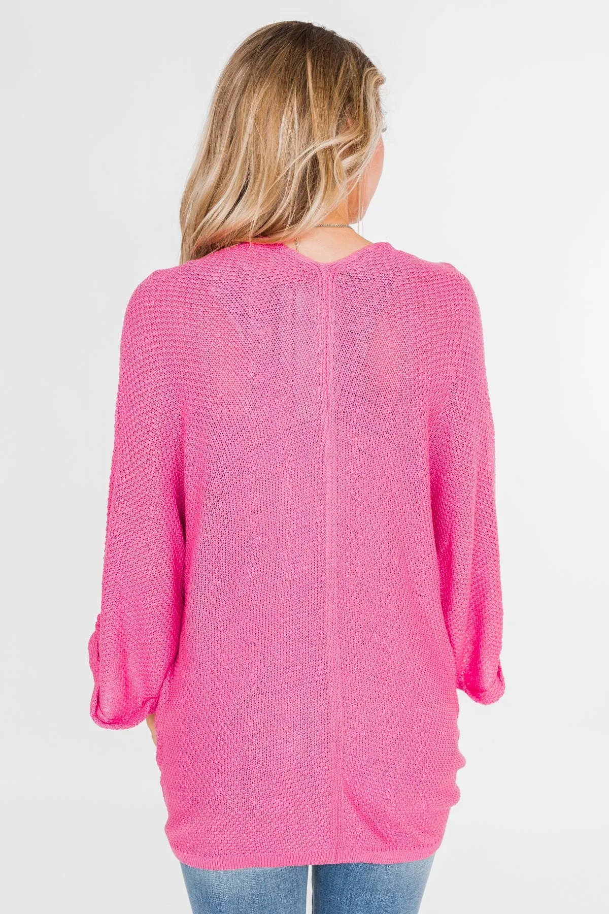 The Perfect Knit Cardigan- Pink