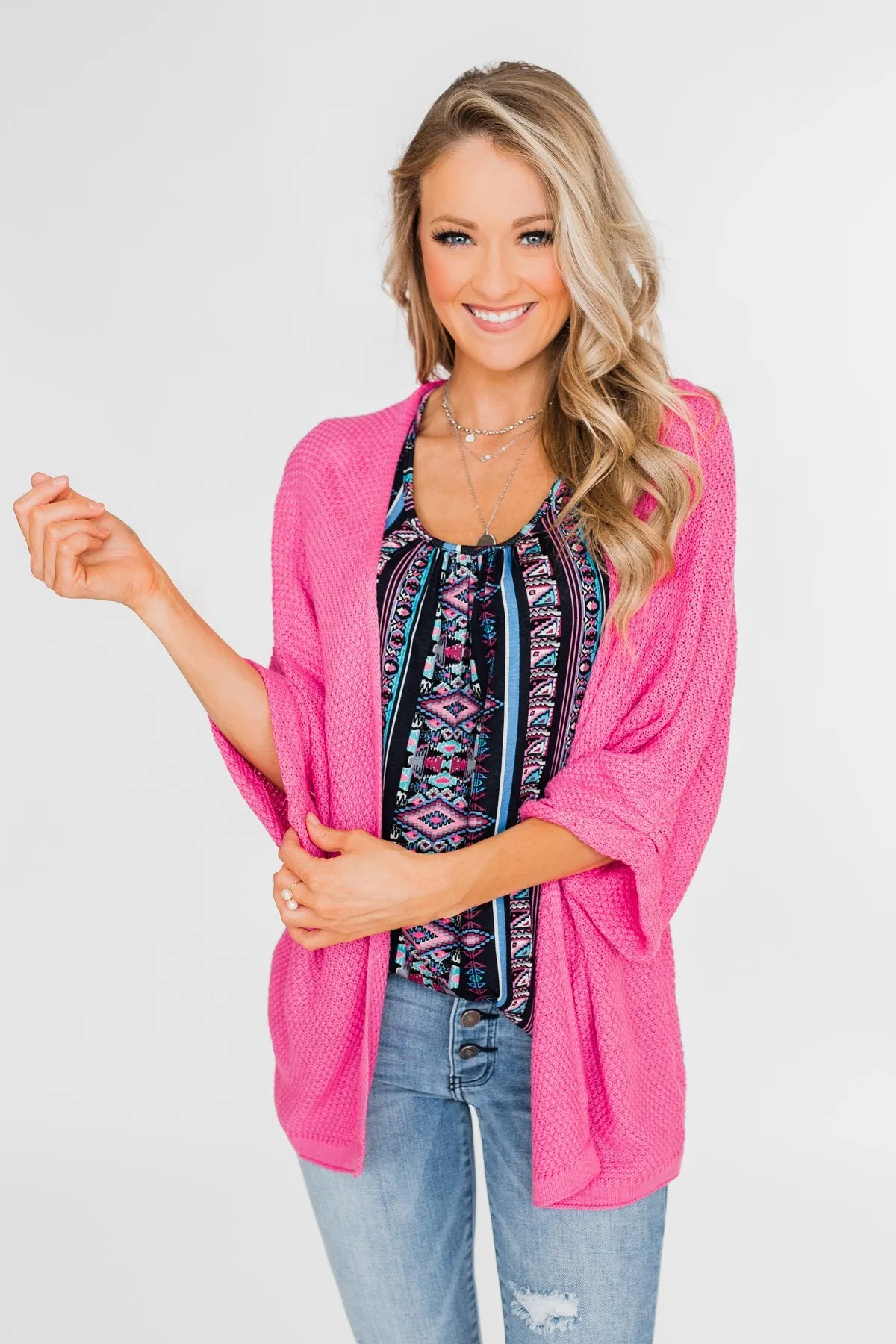 The Perfect Knit Cardigan- Pink