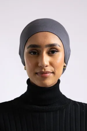 Tie Back Hijab Cap - Fossil Grey