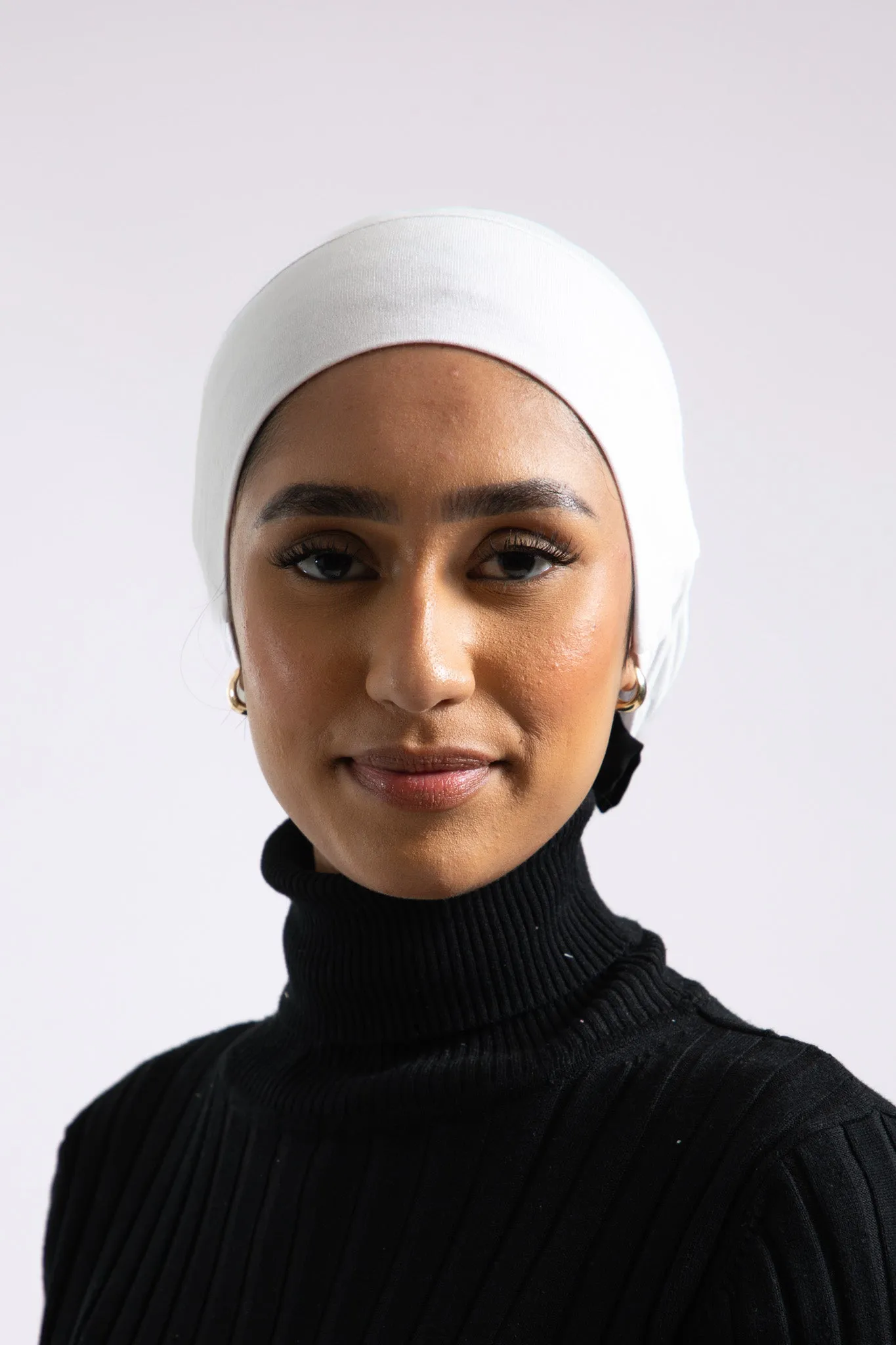 Tie Back Hijab Cap - Off White
