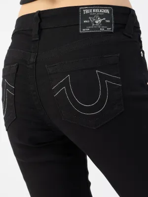 True Religion Women Black Straight Fit Jeans
