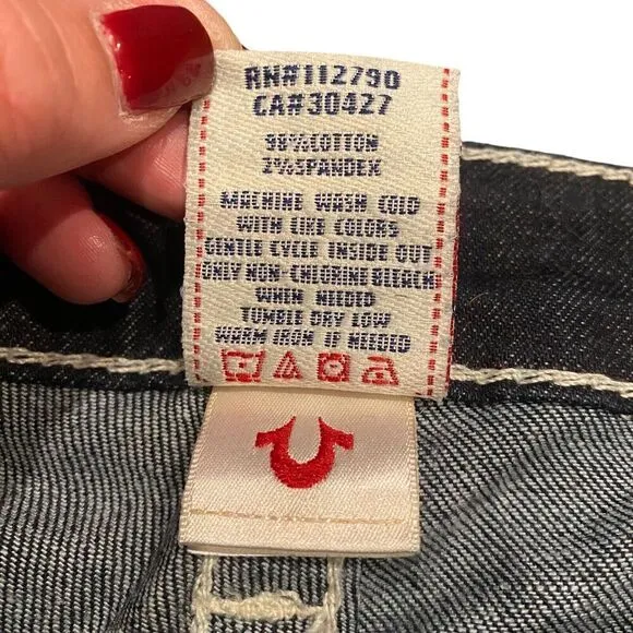 True Religion Y2K Vintage World Tour Skinny Low Rise Dark Wash Jeans Women's 25