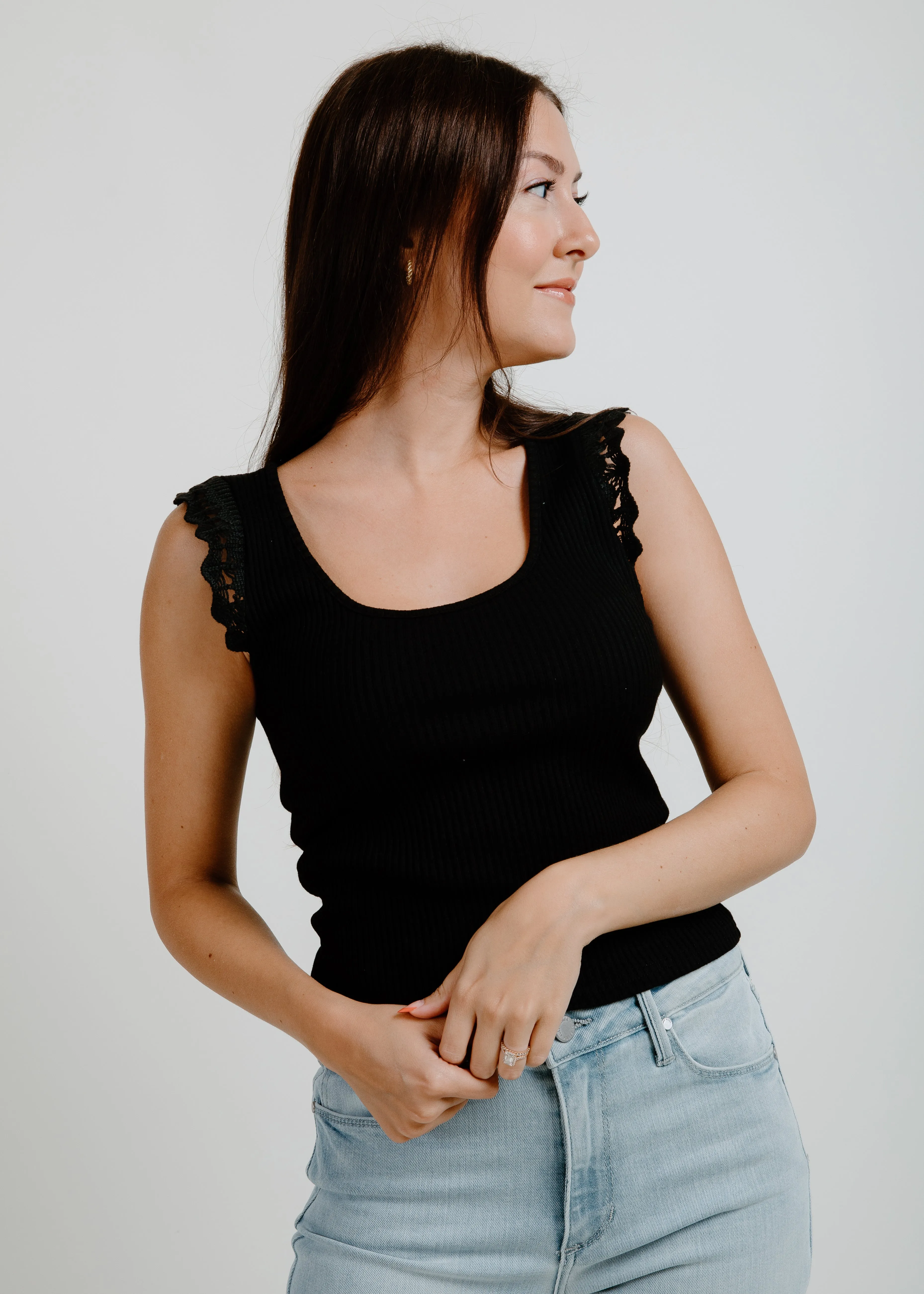 Trust Your Gut Top - Black
