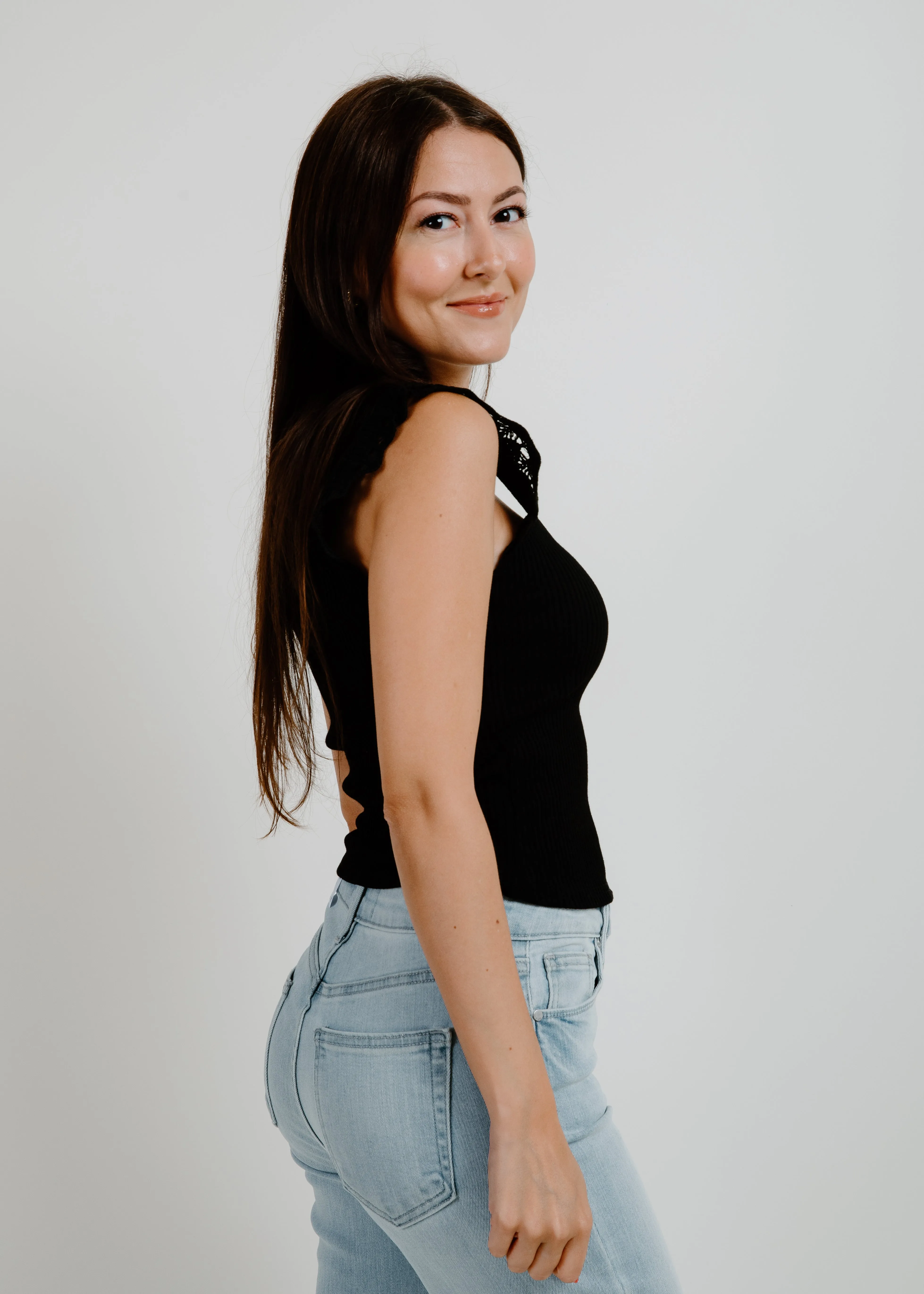 Trust Your Gut Top - Black