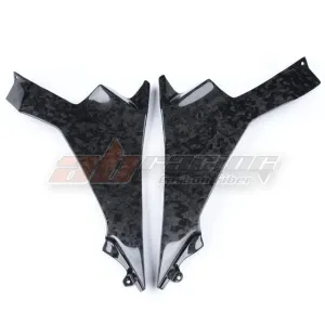Under Tank Side Panels For Kawasaki Ninja 400 2018 2023 Carbon Fiber 100%