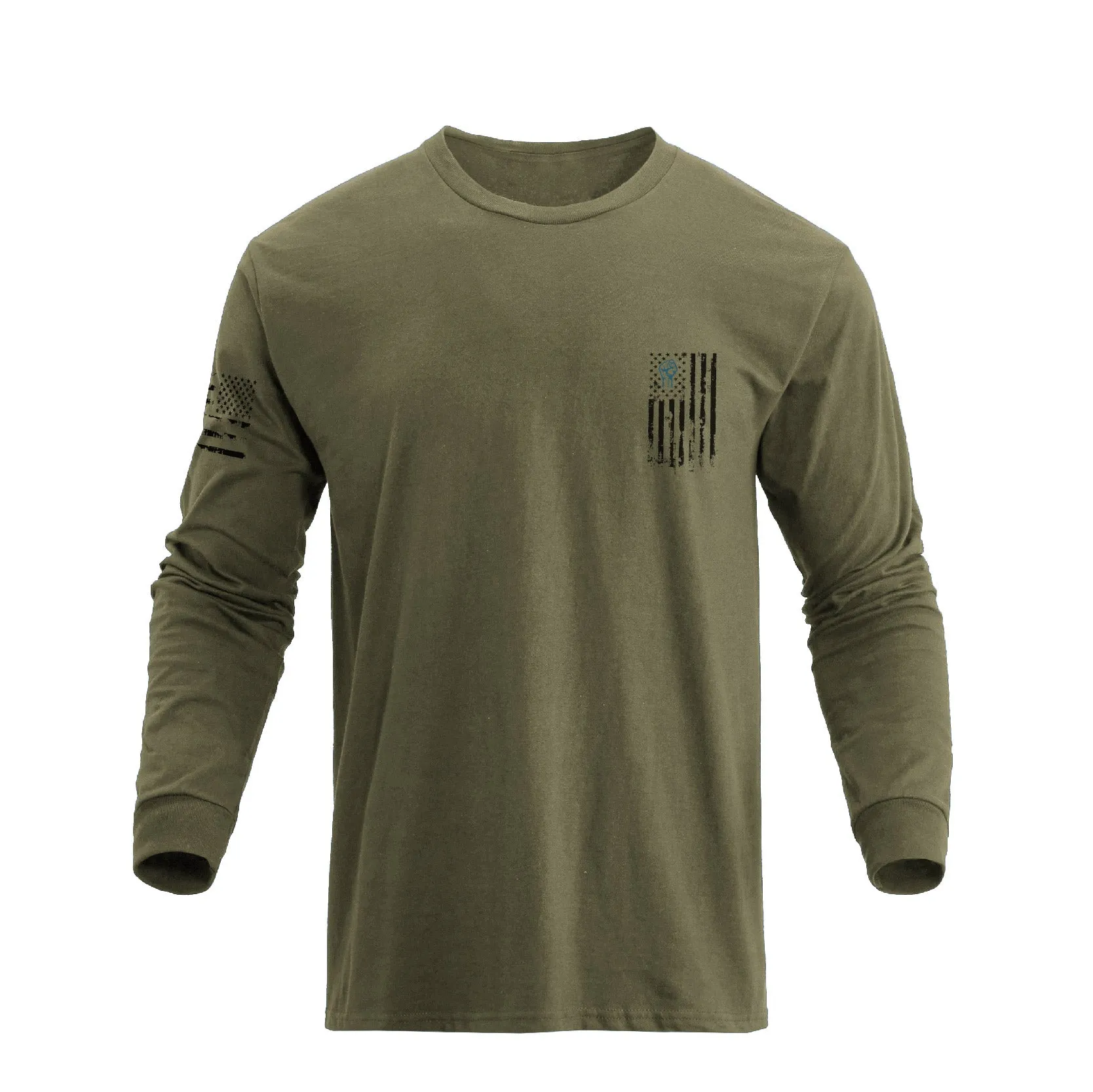 USA FLAG GRAPHIC LONG SLEEVE T-SHIRT