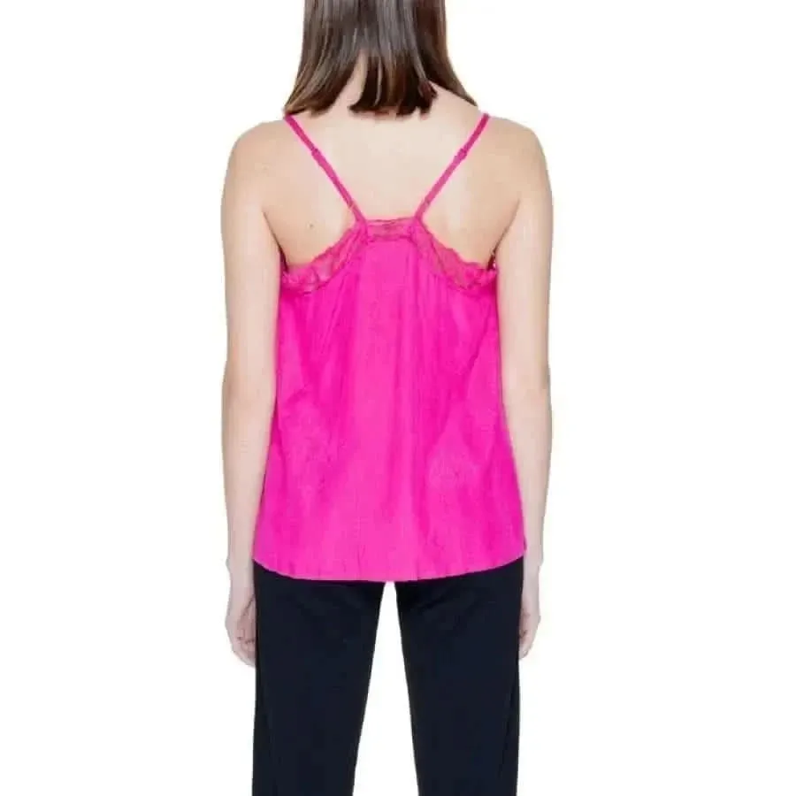 Vila Clothes Women's Fuchsia Viscose Tank Top