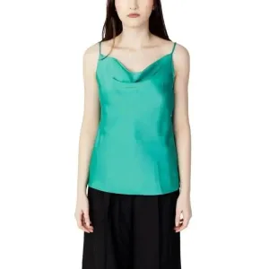 Vila Women's Green Cowl Neck Tank Top