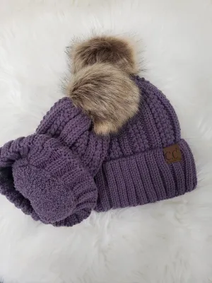 Violet knit C.C. knit beanie * on sale