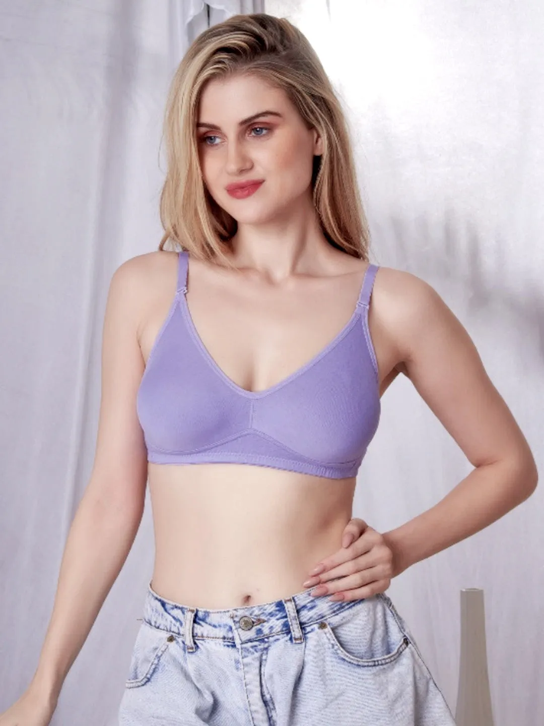 Violet Tulip Non Padded Non Wired Daily Wear Simple Bra for Women