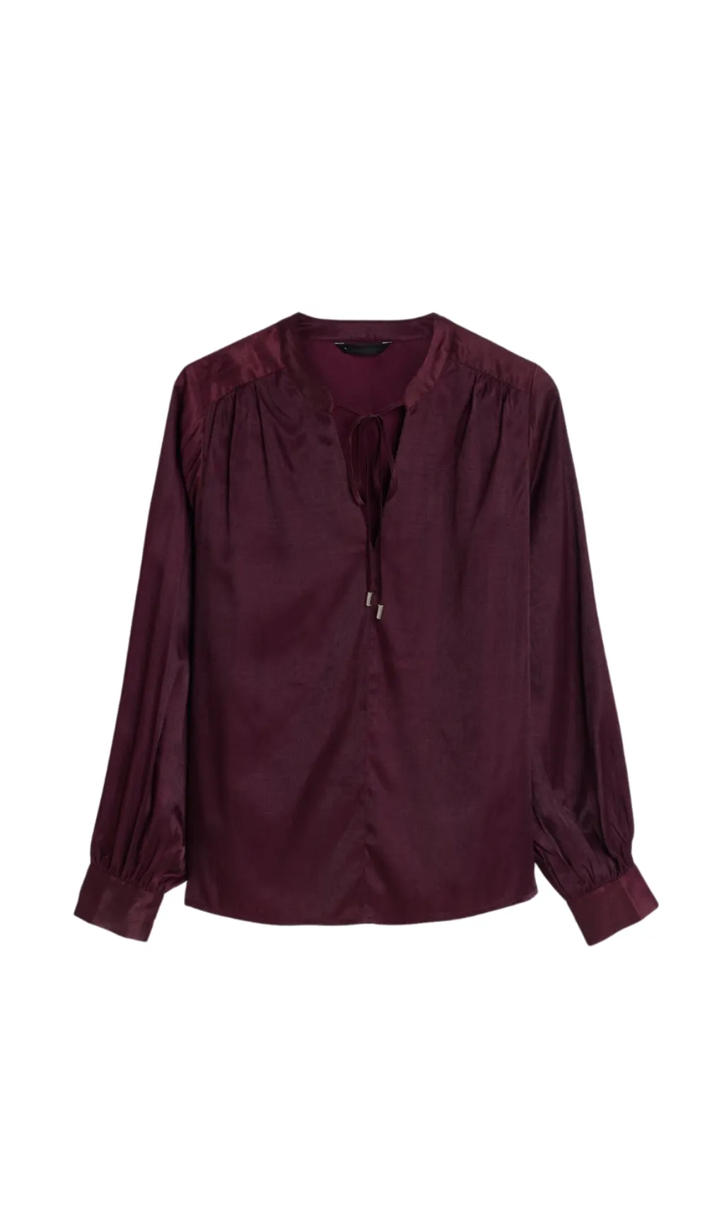 Viscose blouse in burgundy