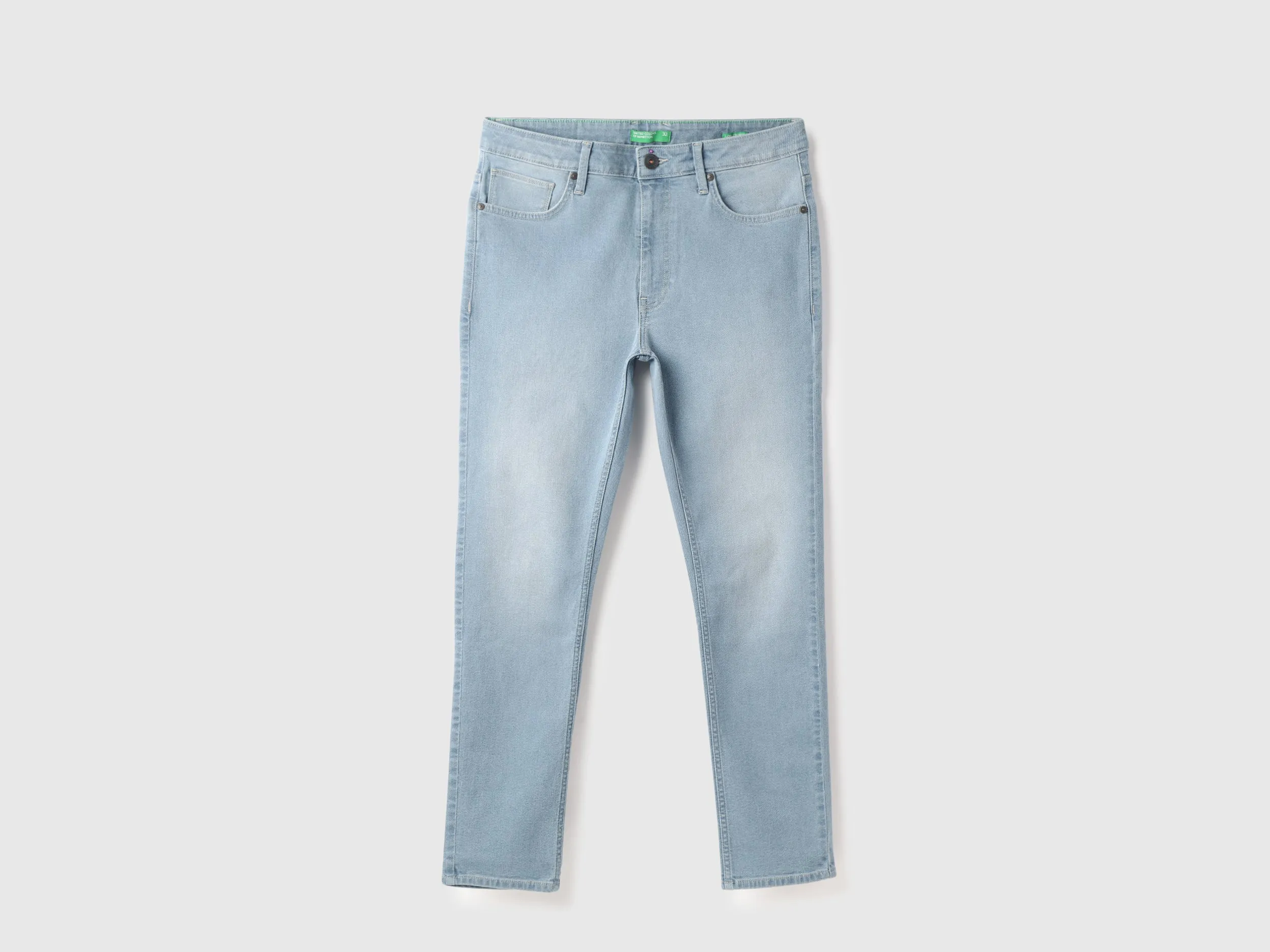 Washed Low Crotch Jeans