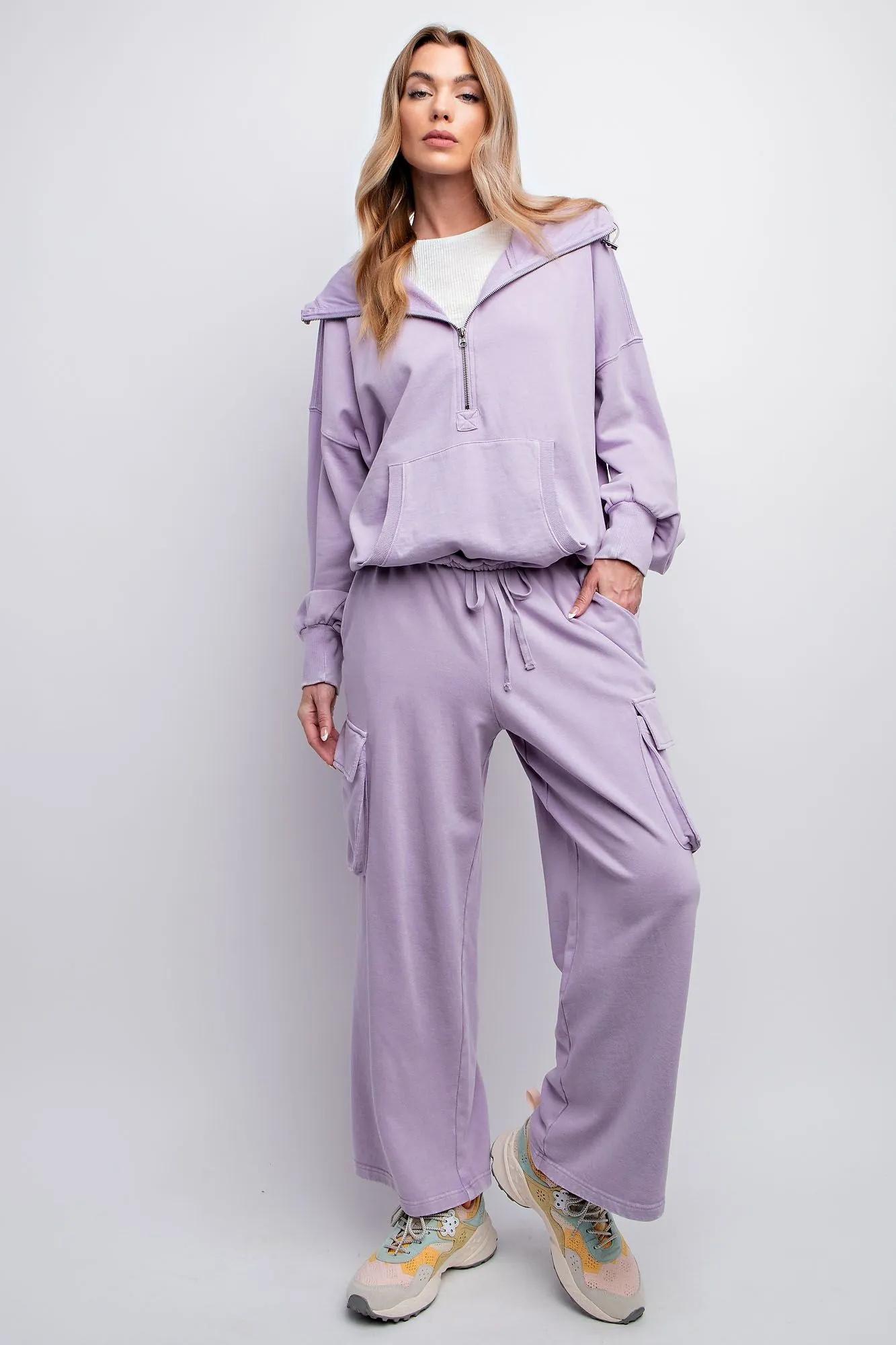 WASHED TERRY HOODIE PULLOVER