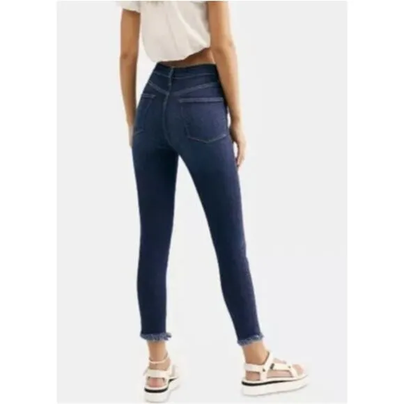 We The Free Raw High-Rise Jegging Jeans Free People Womens Size 25 Deep Indigo