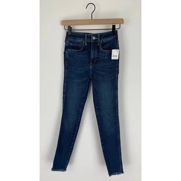 We The Free Raw High-Rise Jegging Jeans Free People Womens Size 25 Deep Indigo