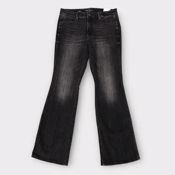 WHBM NWT Skinny Flare High Rise Stretchy Black Jeans 14L
