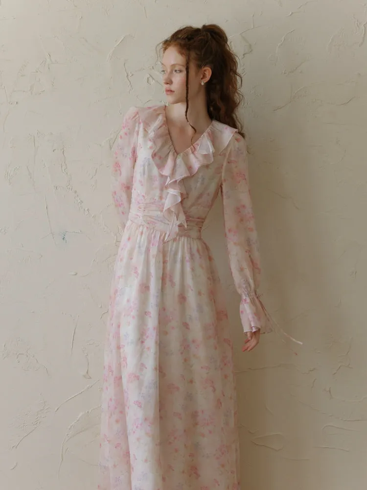 Whispering Petals Long Dress