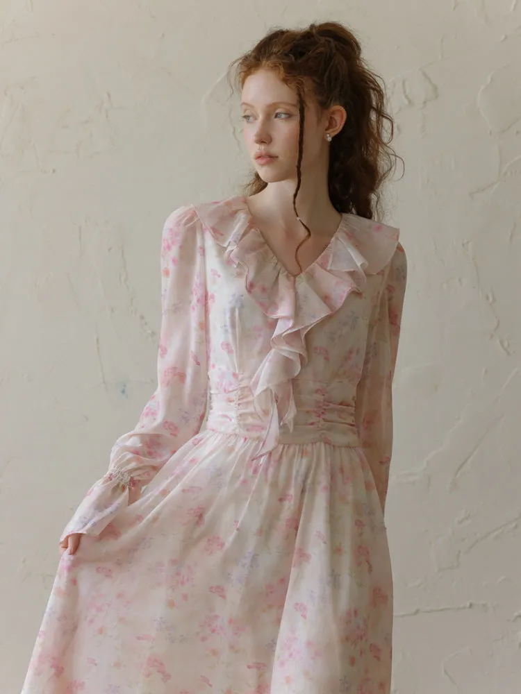 Whispering Petals Long Dress