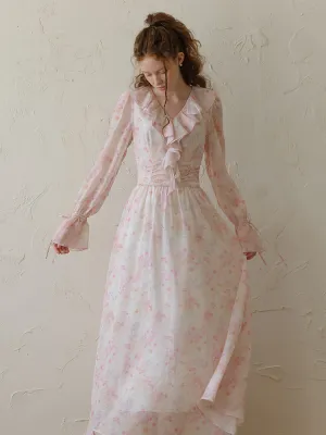 Whispering Petals Long Dress