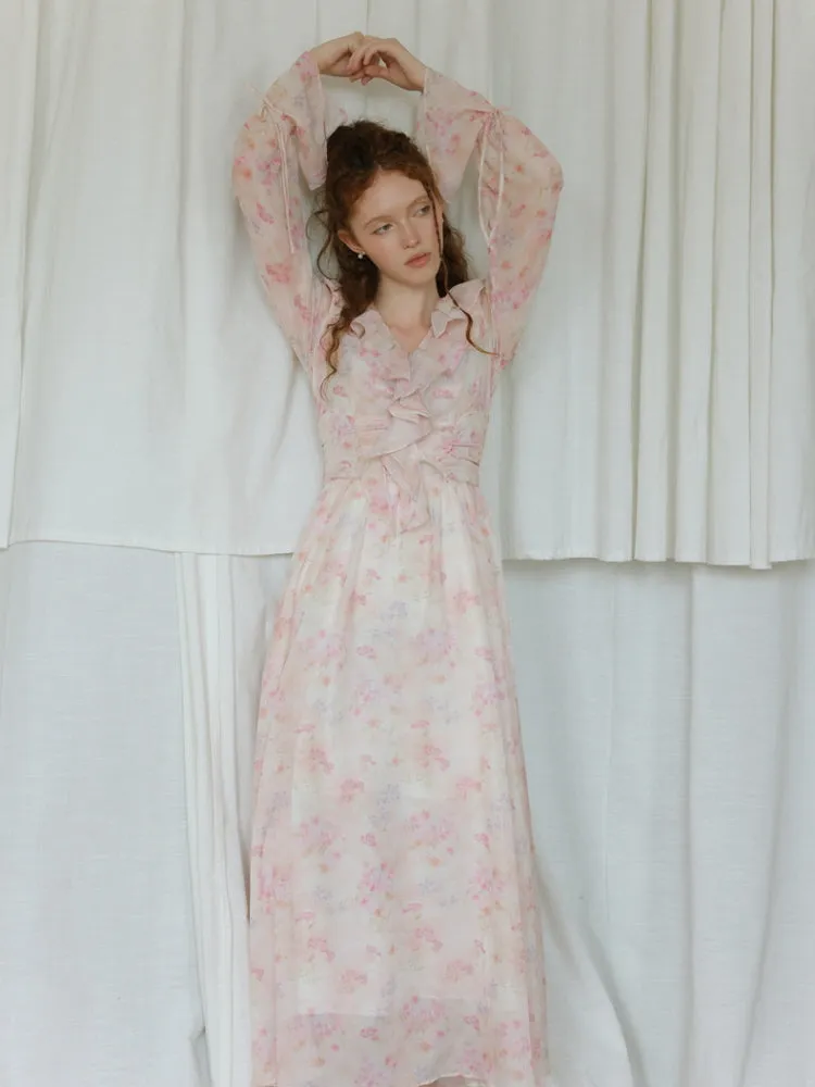 Whispering Petals Long Dress