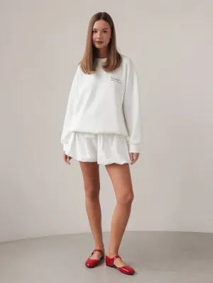 White Bubble Shorts