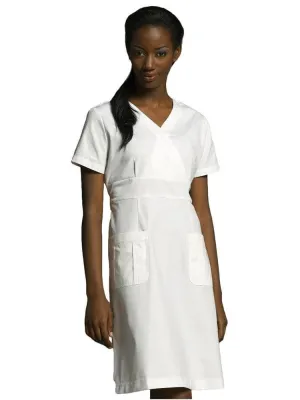 White Cross Women's A-line Scrub Dress | White