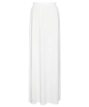 White Jersey Pencil Maxi Skirt