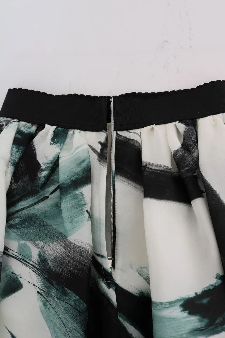 White Silk Long Maxi Skirt