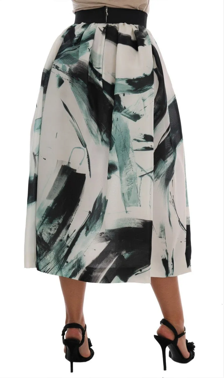 White Silk Long Maxi Skirt