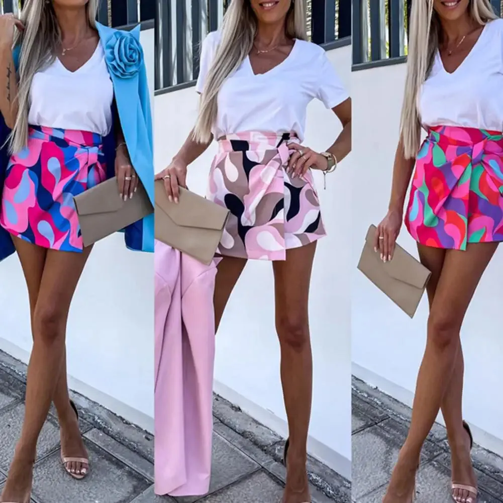 Women High Waist Divided Skirt Summer Outdoor Casual Pantskirt For Daily Wear