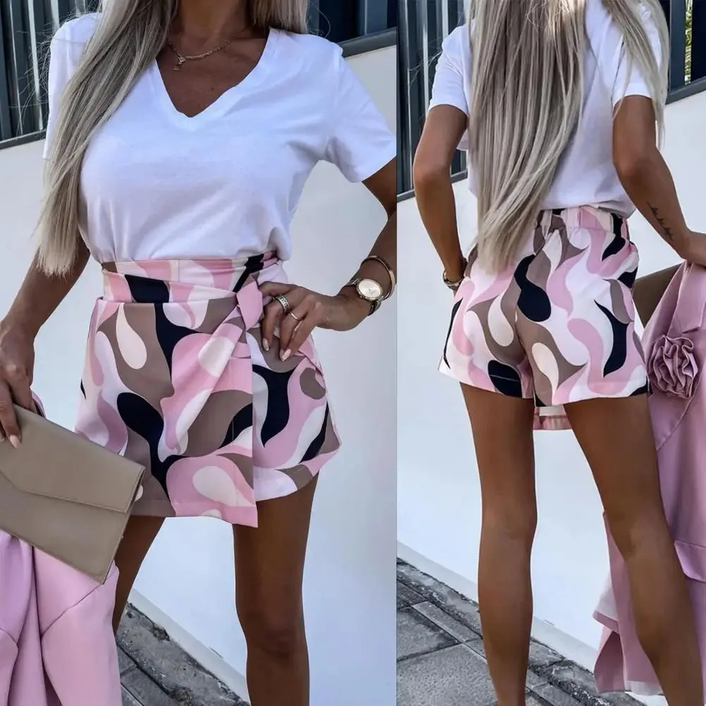 Women High Waist Divided Skirt Summer Outdoor Casual Pantskirt For Daily Wear