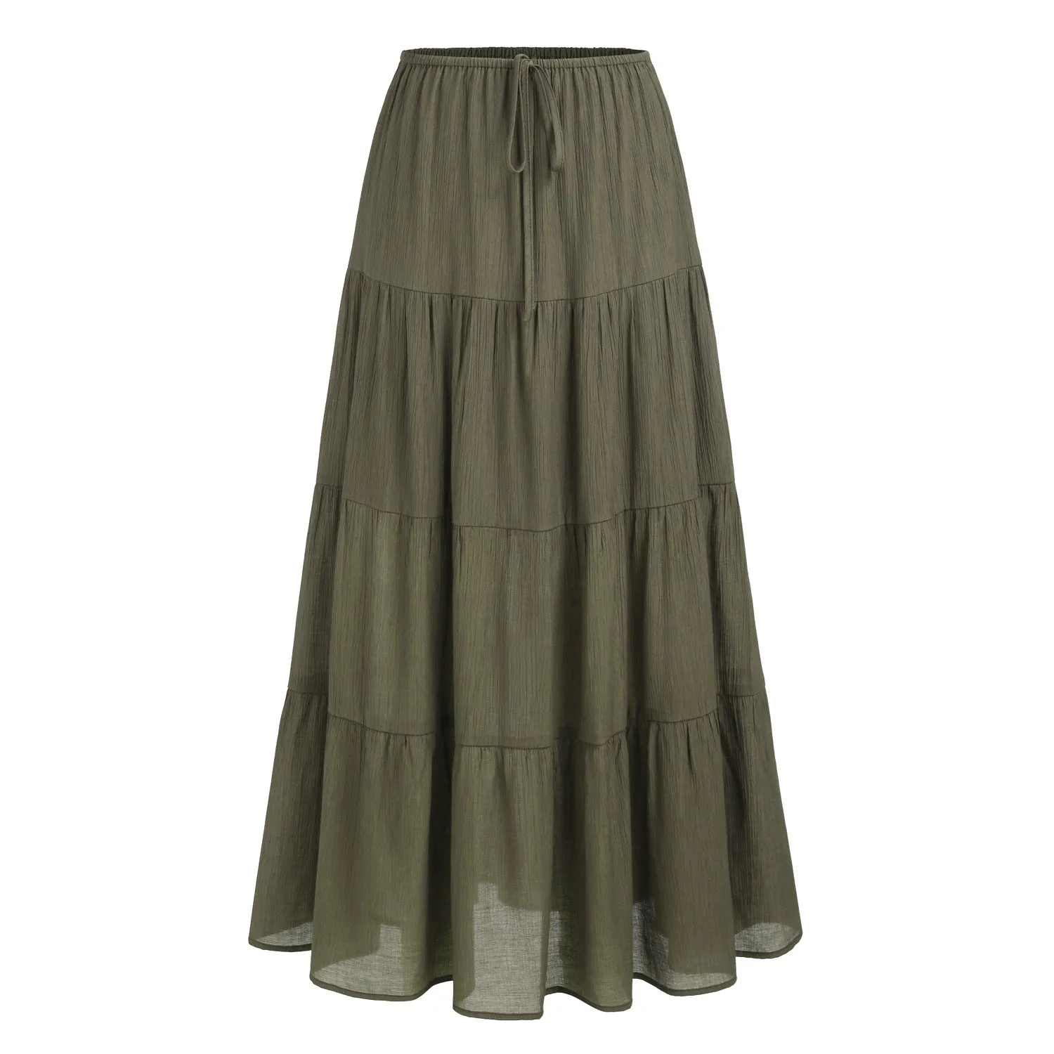 Women High Waist Loose Cotton Skirt